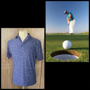 Pro Tour Golf gym tennis Men's Blue Polo Shirt